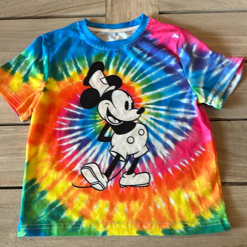Disney Mickey Mouse Tie-Dyed Tshirt, 5-6Y